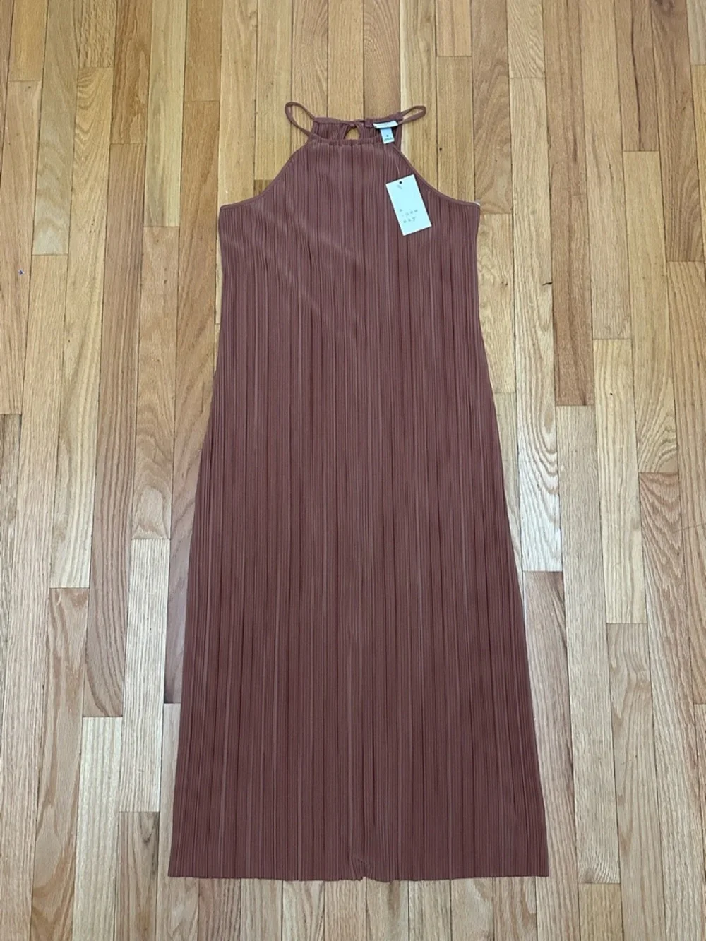 a new day Rust Pleated Halter Maxi Dress - Picture 2 of 8
